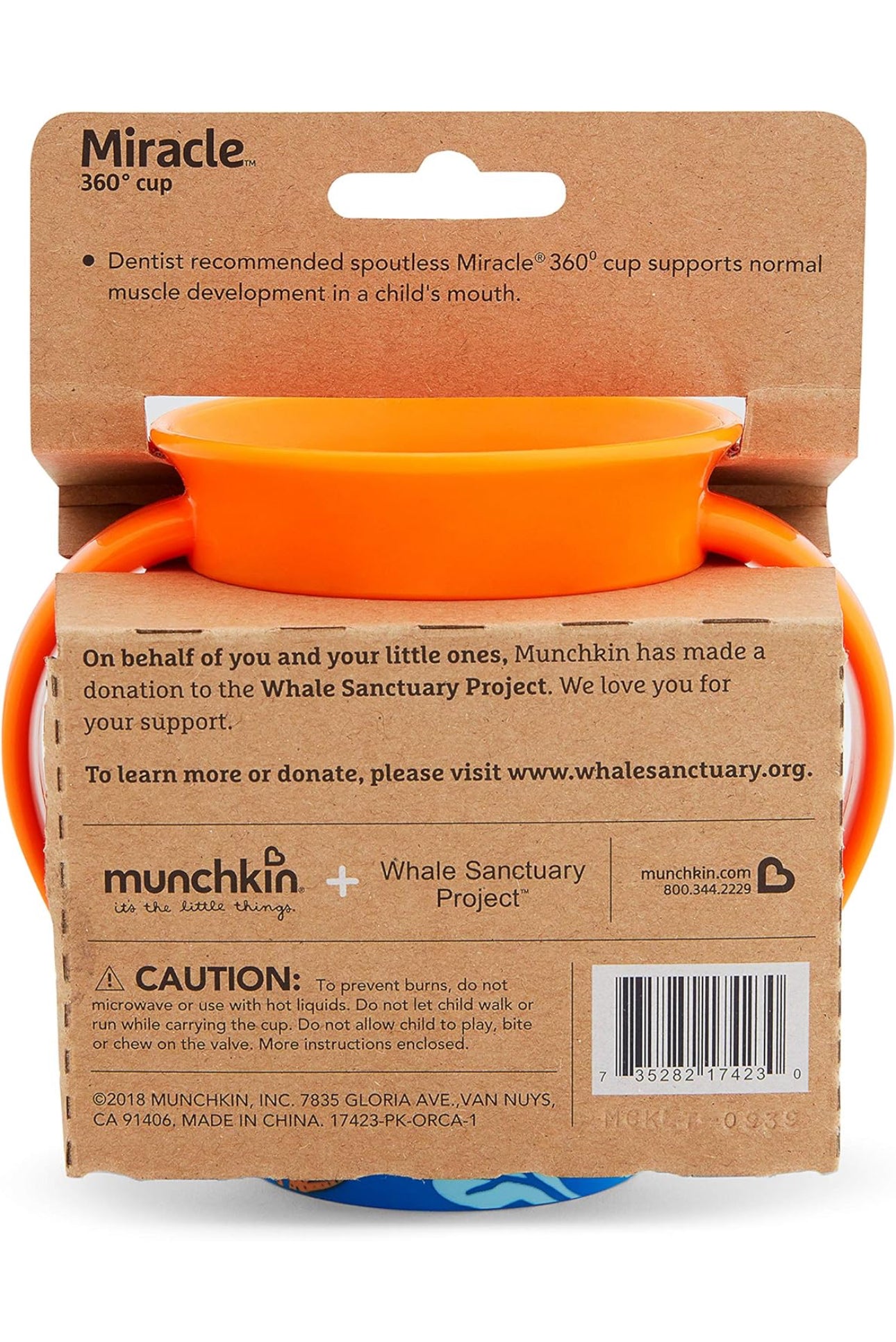Munchkin Miracle 360° Sippy Cup – Whale Design (6oz)