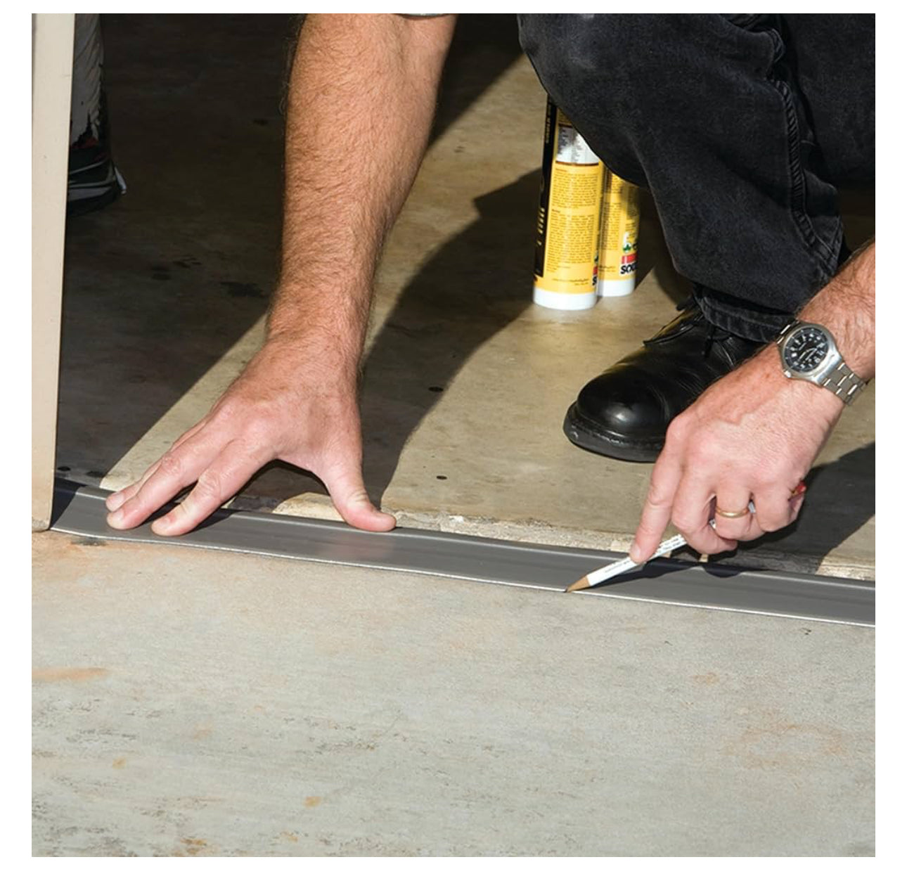 M-D Double-Car Garage Door Threshold Kit – 20 ft