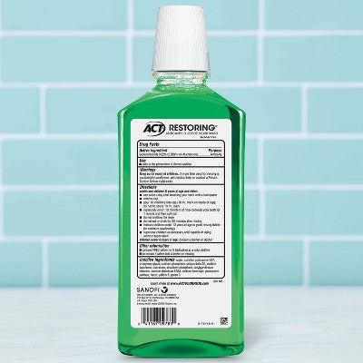 ACT Mint Burst Restoring Fluoride Rinse - 33.8 fl oz *Exp 4/27*