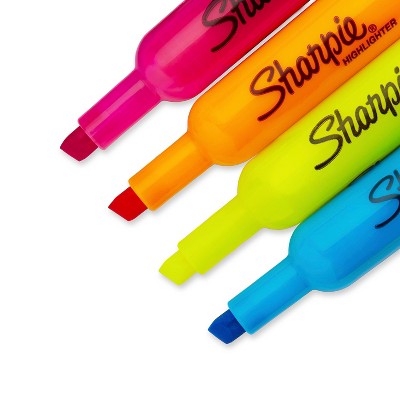Sharpie 4pk Highlighters Smear Guard Chisel Tip Multicolored