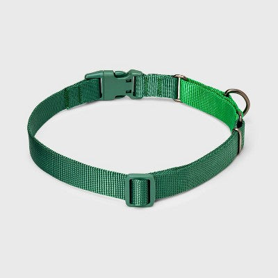 Martingale with Buckle Adjustable Dog Collar - L - Boots & Barkley Assorted Greens