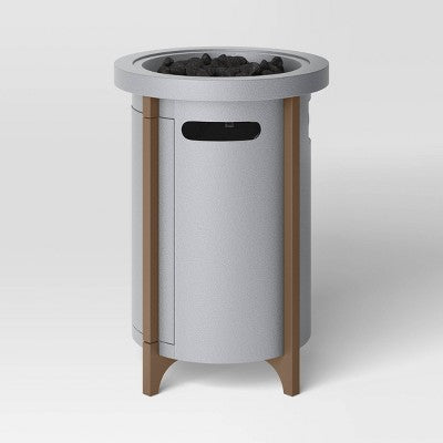 20lb Column Propane Fire Pit Gray - Threshold