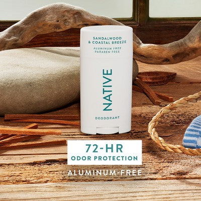 Native Limited Edition Fall Getaway Deodorant - Sandalwood & Coastal Breeze - 2.65oz
