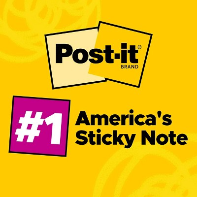 Post-it Notes, 3 in x 3 in, Canary Yellow, 4 Pads per pack, 50 sheets per pad: Sticky Notes, Paper Basics, Uncoated, Glue Binding