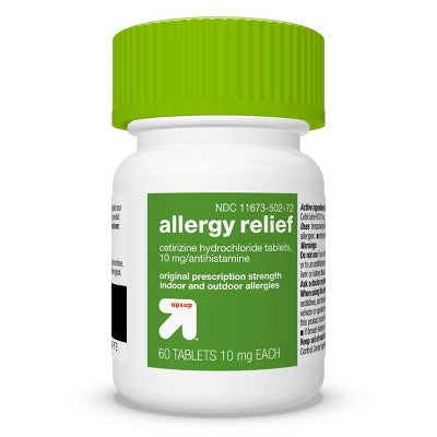 Allergy Relief Adult Cetirizine Tablets - 60ct - Up & Up *Exp 08/2026*