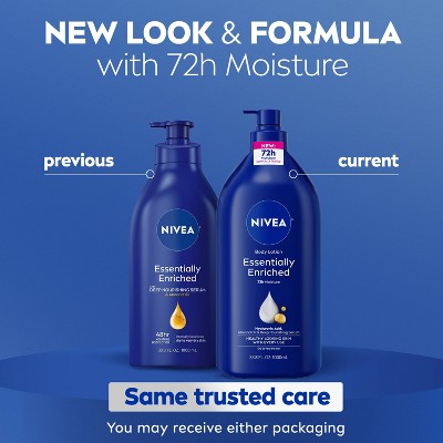 NIVEA Essentially Enriched Body Lotion for Dry Skin Scented - 33.8 fl oz