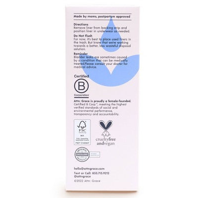 Attn: Grace Incontinence Liners - Light Absorbency - 46ct