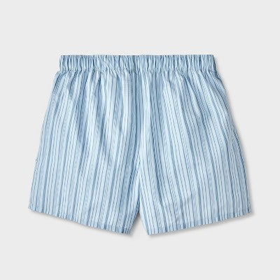 Men's S (28/30)4pk Striped Woven Boxer Shorts - Goodfellow & Co Blue