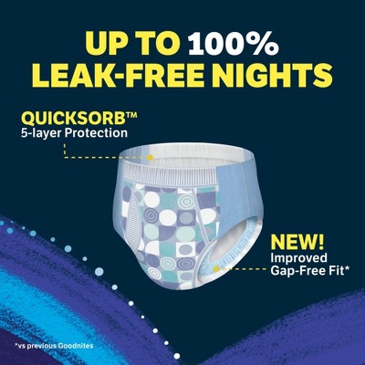 Goodnites Boys' L Nighttime Bedwetting Underwear - 34ct