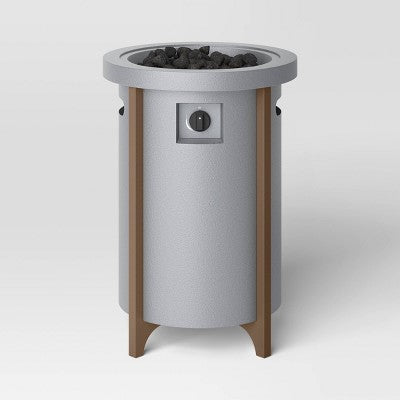 20lb Column Propane Fire Pit Gray - Threshold