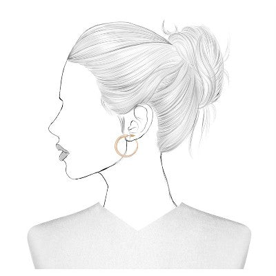 Post Small Hoop Earrings - A New Day Gold: Stainless Steel, Nickel-Free, 1.25" Length