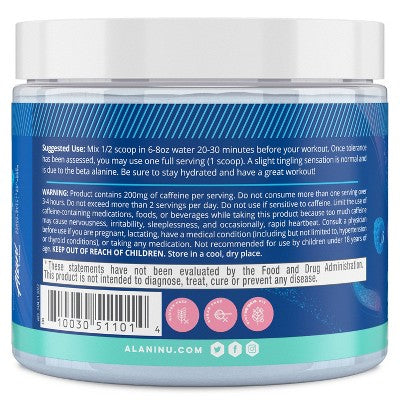 Alani Nu Nutrition Pre-Workout Energy Supplement Powder - Breezeberry - 6.8oz *Exp 3/27*