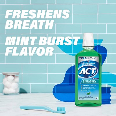 ACT Mint Burst Restoring Fluoride Rinse - 33.8 fl oz *Exp 4/27*