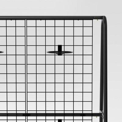 A-Frame Patio Decorative Screen Black 1.83'x5.41'x4.25' - Room Essentials