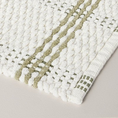 20x32 Open Plaid Bath Rug Green/Cream - Hearth & Hand with Magnolia