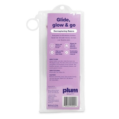 Plum Beauty Dermaplaning Facial Razors - 3pk