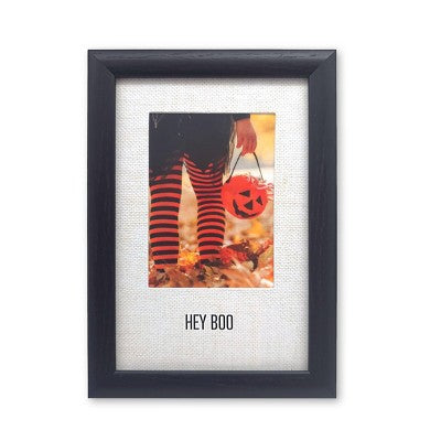 ELSA L 3 x 4 Inch Hey Boo Picture Frame Charcoal