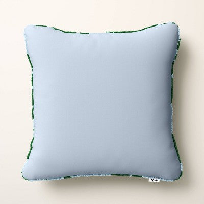 12x12 Inch Beaded Classic Rose Square Throw Pillow Green/Blue - Kate Spade New York x Target