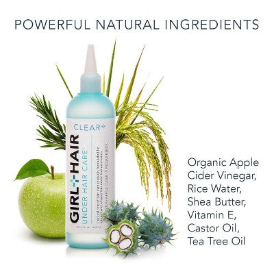 Girl+Hair Clear+ Apple Cider Vinegar Clarifying Hair Rinse, with ACV & Rice Water - 10.1 fl oz