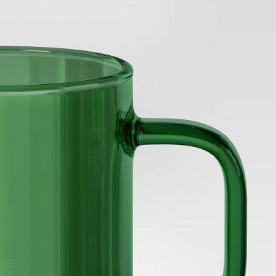 14oz Borosilicate Glass Mug Translucent Green - Room Essentials
