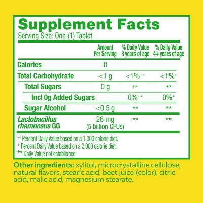 Culturelle Kids Daily Probiotic Chewable Tablets for Immune Support, Digestive and Oral Health - Berry - 30ct *Exp 04/27*