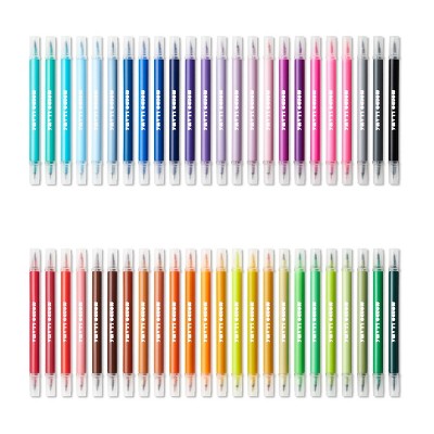 48ct Dual-Tip Brush Marker Set in Plastic Case - Mondo Llama