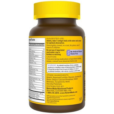 Nature Made Postnatal Multi + DHA, Postnatal Vitamins with Iron & Vitamin D Softgels - 60ct *Exp Jul /26