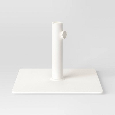 25lbs Steel Square Outdoor Patio Market Umbrella Bases White - Room Essentials