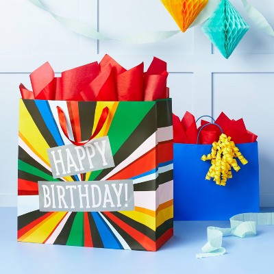 8ct Pegged Tissue Paper Red - Spritz : Gift Packaging Accessories for All Occasions, Solid Pattern, 16.5 x 24