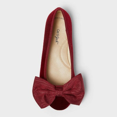 Girls' 5 - Perla Ballet Flats - Cat & Jack Red