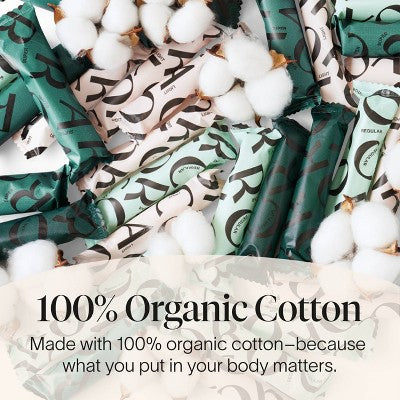 Cora Organic Cotton Tampons Mix - 48ct
