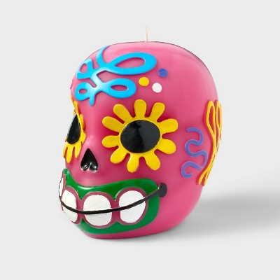 Calavera Unscented Dia de Muertos Sculpted Candle