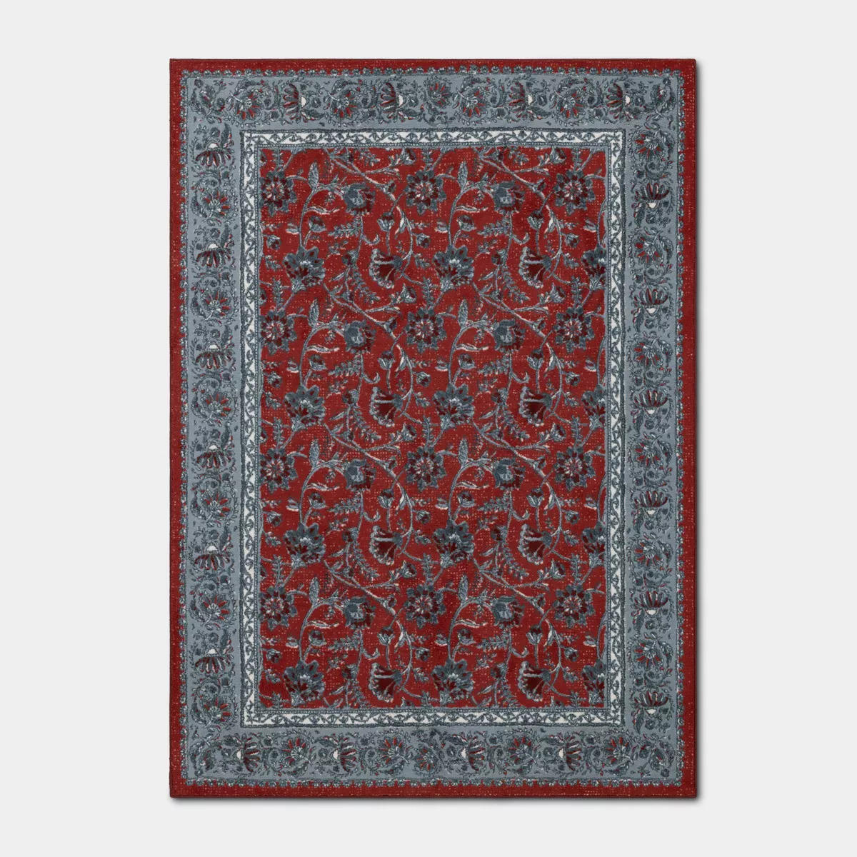5'x7' Americana Floral Area Rug Red/Blue - Threshold