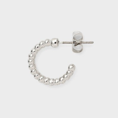 Rhodium Hoop Earring Set 3pc - A New Day  Silver