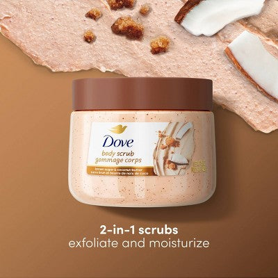 Dove Beauty Exfoliating Body Scrub - Brown Sugar & Coconut Butter - 15oz