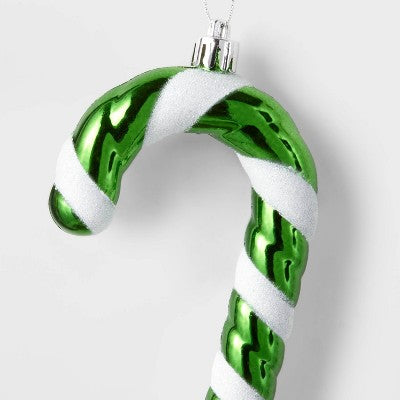 2ct Candy Cane Christmas Tree Ornament Set Green/White - Wondershop : Indoor Decor, No Battery Required