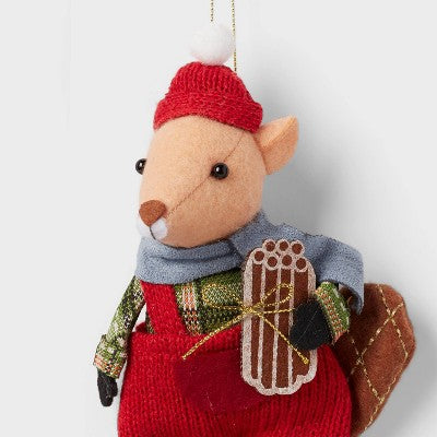 Fabric Beaver Christmas Tree Ornament - Wondershop