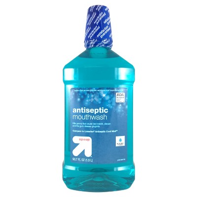 Antiseptic Mouthwash Blue Mint - 50.7 fl oz - Up&Up **Dented Bottle**
