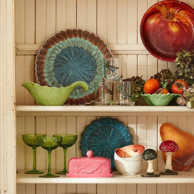 13 Inch Feathers Stoneware Round Serving Platter - John Derian for Target