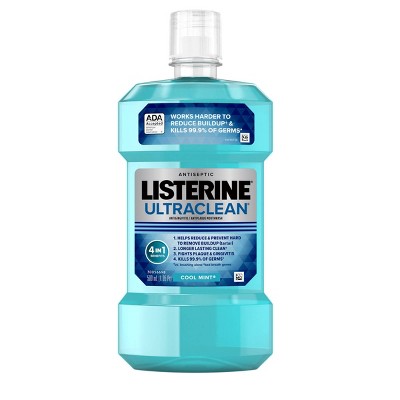 Listerine Ultraclean Tartar Control Antiseptic Mouthwash Cool Mint - 500ml **2027/04**
