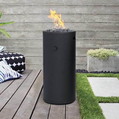 22 Inch Round Metal Outdoor Fire Column - Threshold