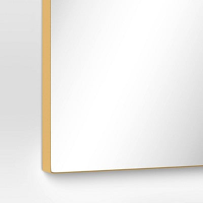 24 x 36 Infinity Mantle Mirror - Brass