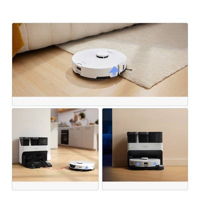 Roborock S7 Max Ultra Robot Vacuum White: Smart Mapping, Self-Emptying, Tangle-Free, Pet Hair, Multi-Surface, App Control