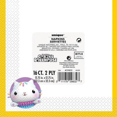 16ct Gabby's Dollhouse Lunch Paper Napkins