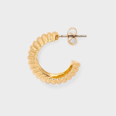 Textured Hoop Earring Set 3pc