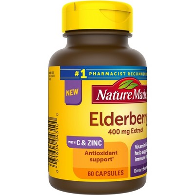 Nature Made Elderberry Capsules - 60ct *Exp Jun 2026*