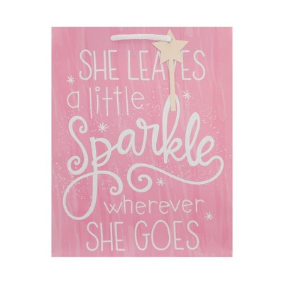 Pink Medium Gift Bag - Spritz: Birthday Princess Shapes, 12.75 x 10 x 5 Inch **May Have Minor Cosmetic Damage*