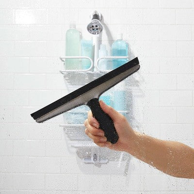 OXO Stainless Steel Squeegee: Durable Bathroom & Window Cleaning Tool with Hook