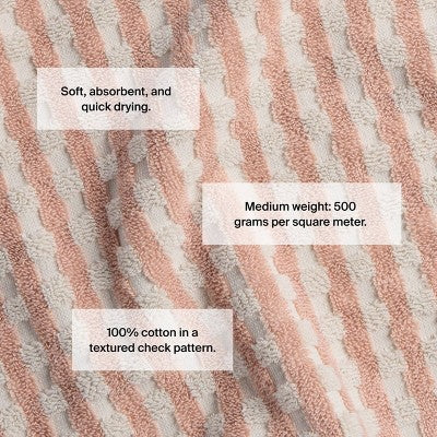 Terry Check Bath Towel Petal - Parachute for Target