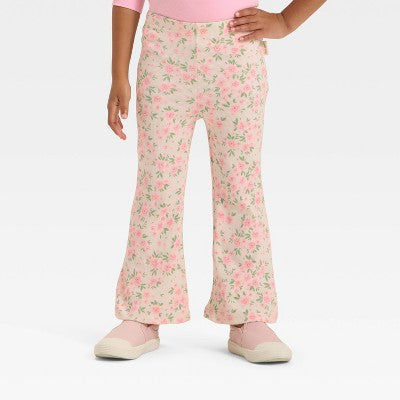 Girls' 3T 2pc Hello Kitty Floral Cozy Fleece Sweatshirt and Pants Set - Light Pink